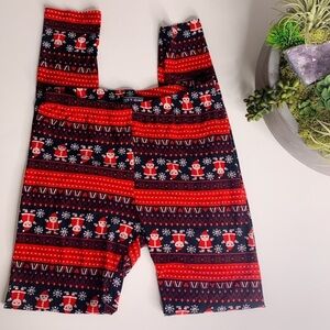 Just One Soft Cozy Stretch Winter Santa Legging Large